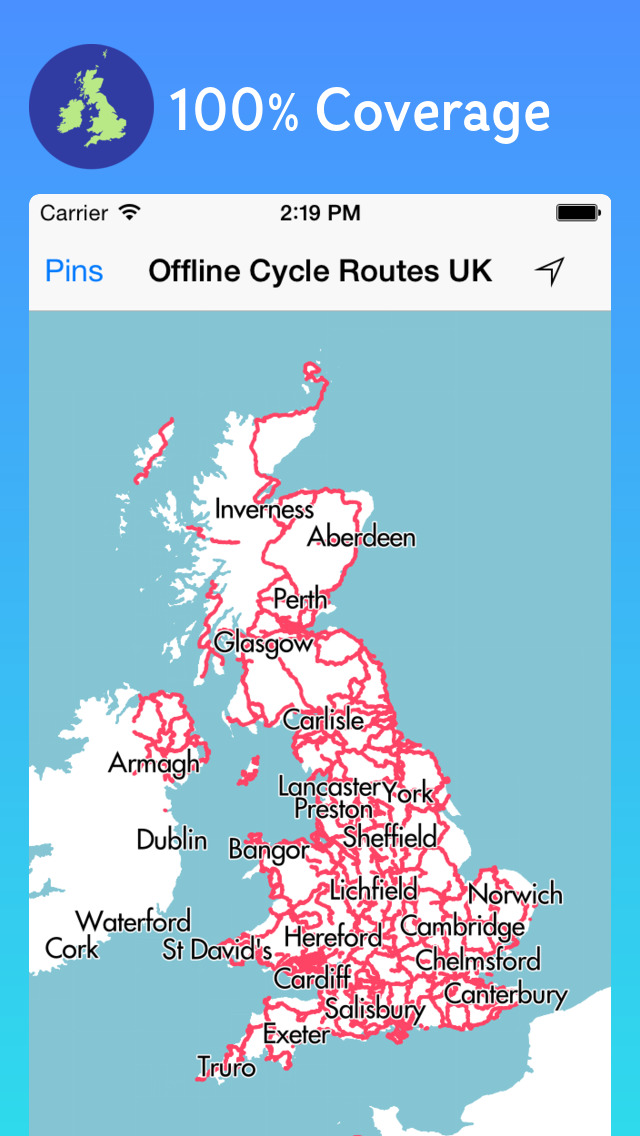 Offline National Cycle Routes UK - Offline Maps of Britain's Cycling