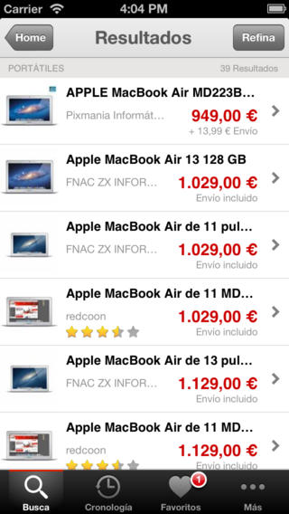 Captura de pantalla del iPhone 3