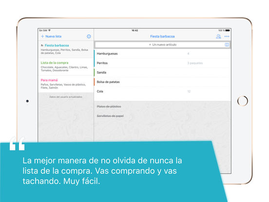 Captura de pantalla del iPad 1
