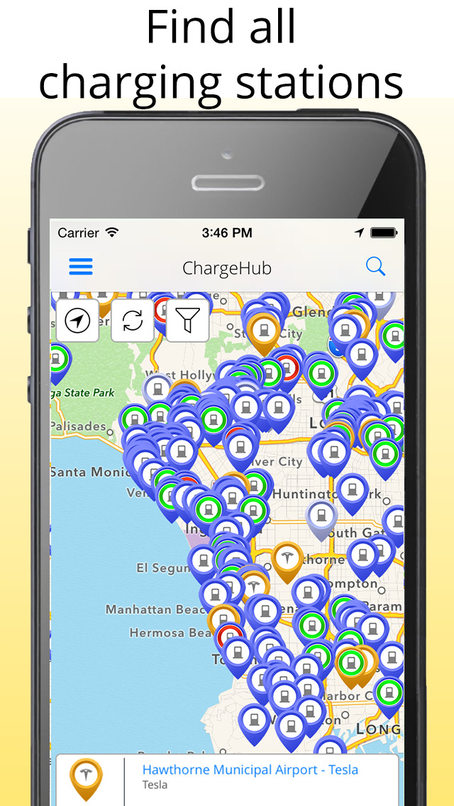 EV Charge Hub – Electric vehicle & Tesla car charging station locations mapのおすすめ画像1