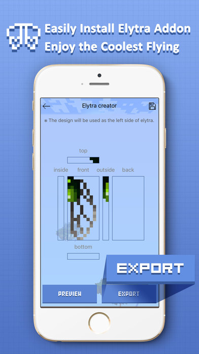エリトラアドオン作成器 For マイクラ携帯版 Minecraft Pe Iphone最新人気アプリランキング Ios App