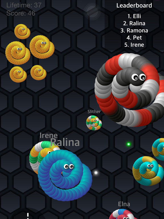 Battle of Snake - Slither color worm io gameのおすすめ画像1