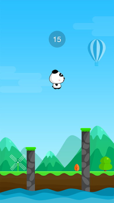 パンダジャンプ - 一番パンダ忍者ジャンプゲーム screenshot1