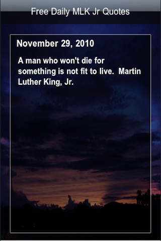 Martin Luther King Jr Daily Inspiration free app screenshot 1