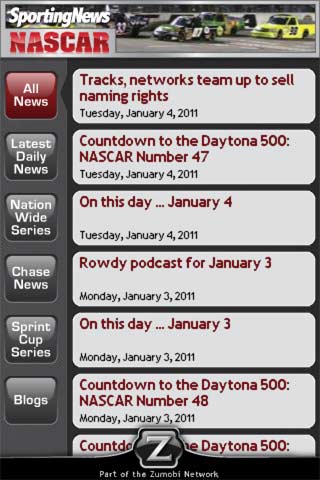 Sporting News NASCAR free app screenshot 1