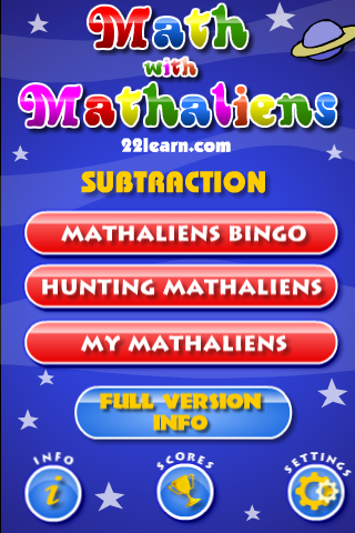 Basic Math with Mathaliens Lite free app screenshot 3