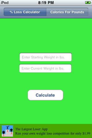 Weight Loss Calculator free app screenshot 1