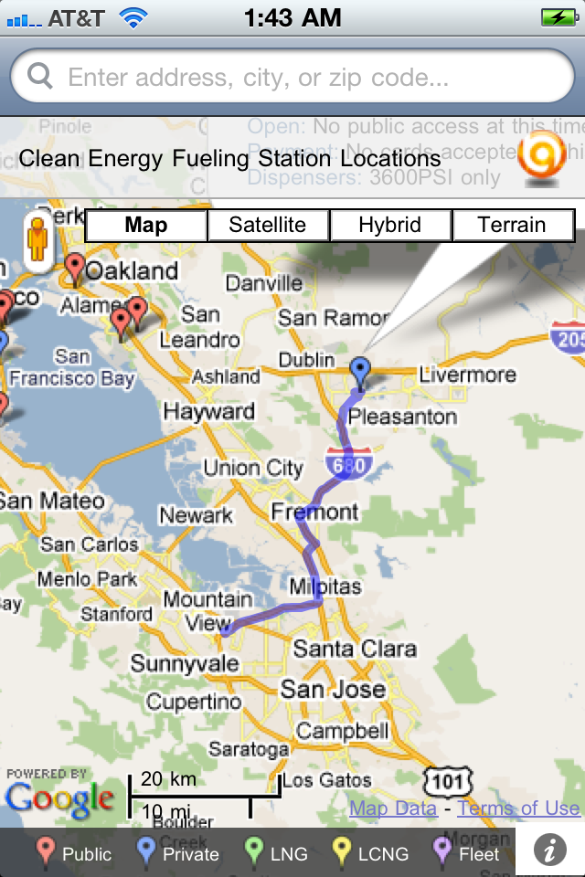 Clean Energy Fuel Finder free app screenshot 2