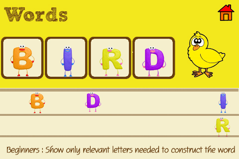 Words Free - 4 letter words and spelling  (100+ words) free app screenshot 2