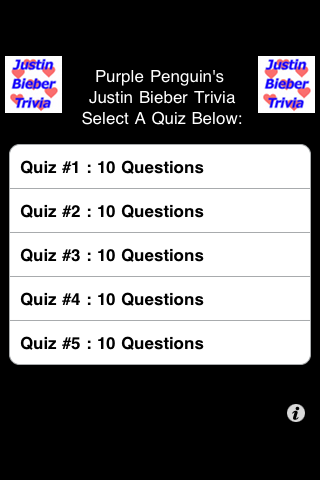 Justin Bieber Trivia - FREE free app screenshot 1