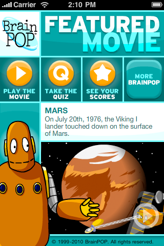 BrainPOP Featured Movie free app screenshot 1