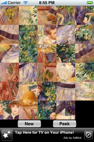 ART slide Puzzle Free Pierre-Auguste Renoir painting Puzzles free app screenshot 1