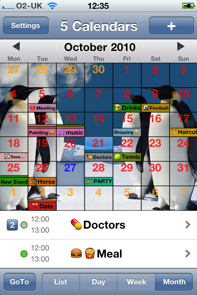 CalendarSkin Lite free app screenshot 2