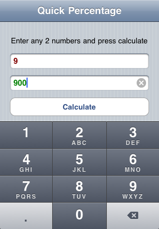 Quick Percentage Calculator free app screenshot 2