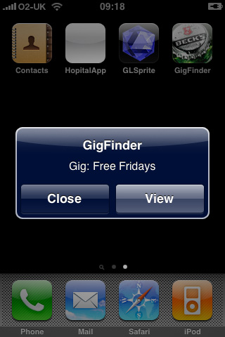 Beck's Gig Finder free app screenshot 2
