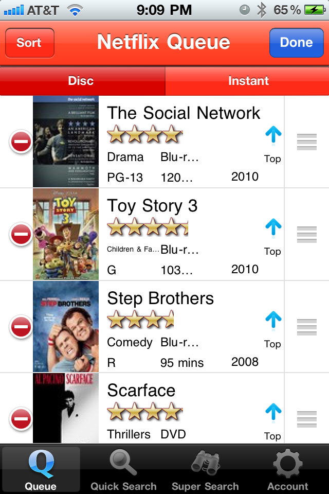 FlicksMan - Netflix Queue Manager free app screenshot 1