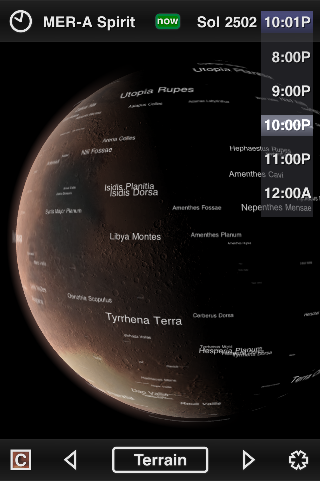 Mars Globe free app screenshot 1