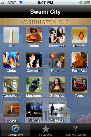 SwamiCity Washington DC free app screenshot 2