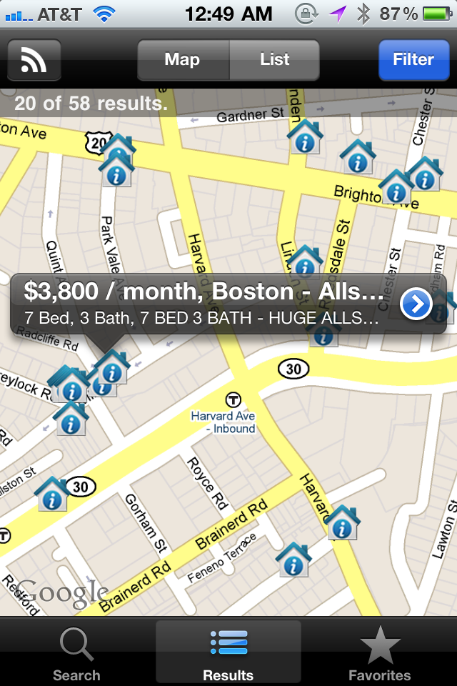 Boston Apartment Finder free app screenshot 2