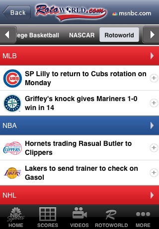 NBC Sports Mobile free app screenshot 3