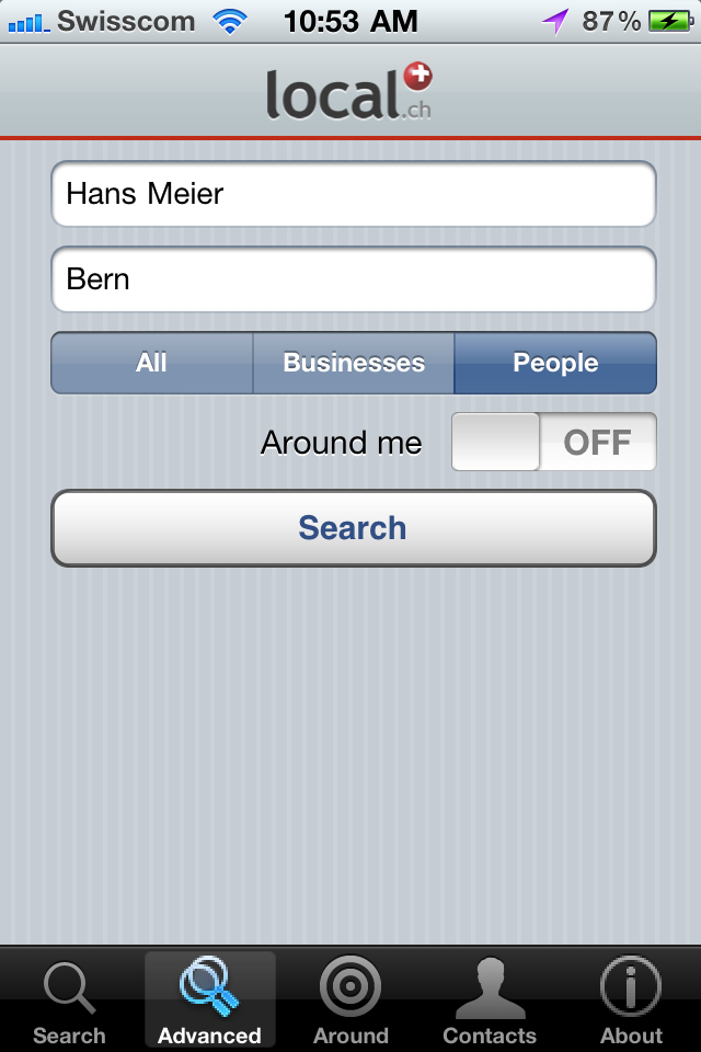 Swiss Phone Book free app screenshot 4