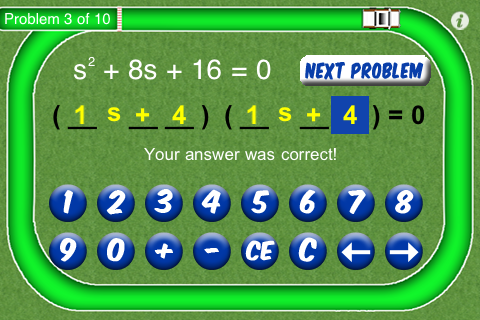 Factor Race (Algebra) free app screenshot 3
