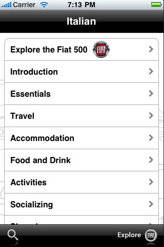 Talking Italian Phrasebook free app screenshot 1