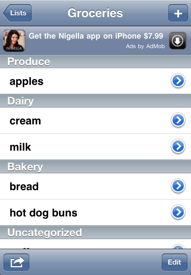 OurGroceries free app screenshot 2