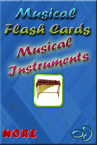 Musical Flash Cards - Music Instruments , images sounds and words for children HD free app screenshot 1