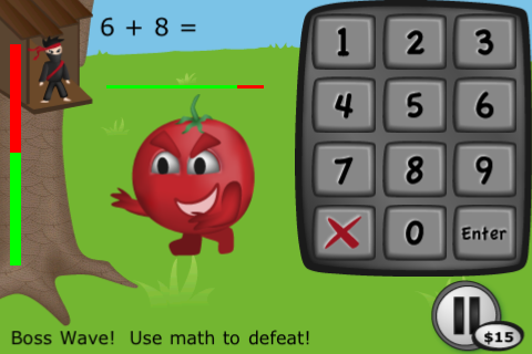 Math Ninja HD Free! free app screenshot 1