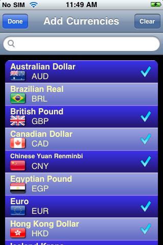 Currency Exchange Rates Lite free app screenshot 3