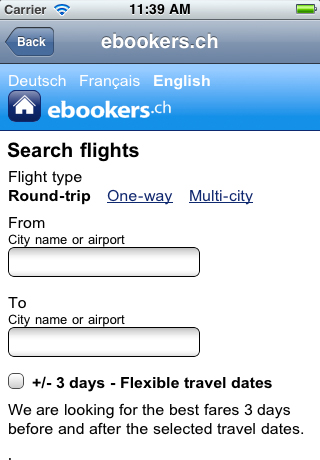 Swiss Flight Tracker by ebookers.ch free app screenshot 4