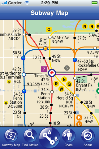 New York Subway Map free app screenshot 3