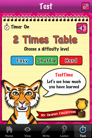 TimesTableLite - A multiplication tables learning tool for kids free app screenshot 4