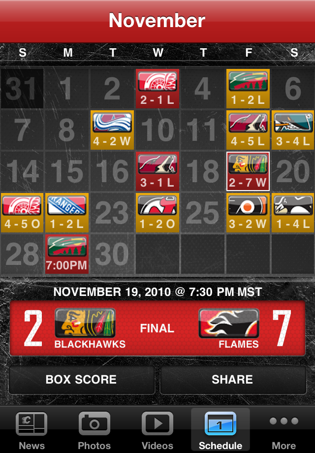 Calgary Flames free app screenshot 4