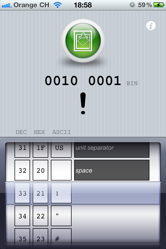 App Shopper: ASCII/EBCDIC Table - Character Dictionary (Reference)