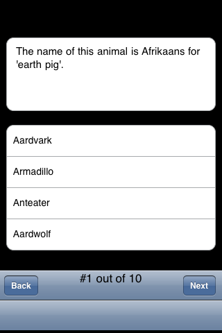 Animals of the World Trivia - FREE free app screenshot 2