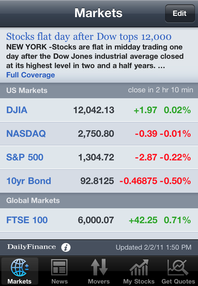 DailyFinance - Stock Quotes and Business News free app screenshot 2