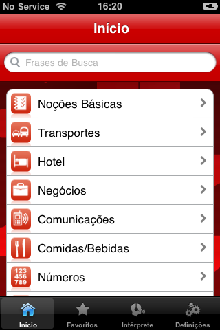iLingua Portuguese French Phrasebook free app screenshot 3