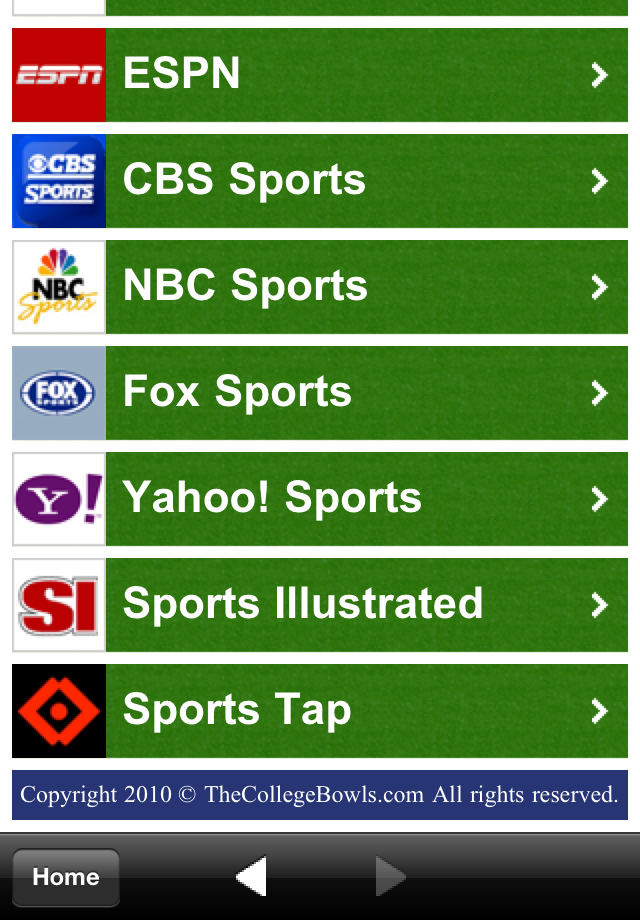 College Football Bowl Games free app screenshot 3