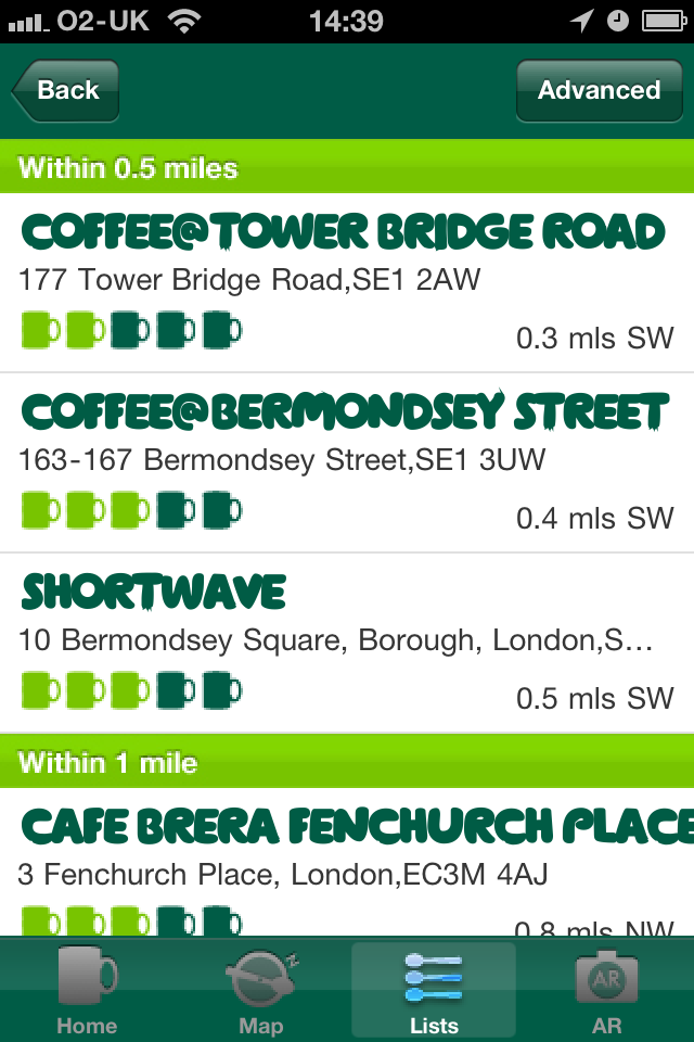 Macmillan Coffee Finder free app screenshot 2