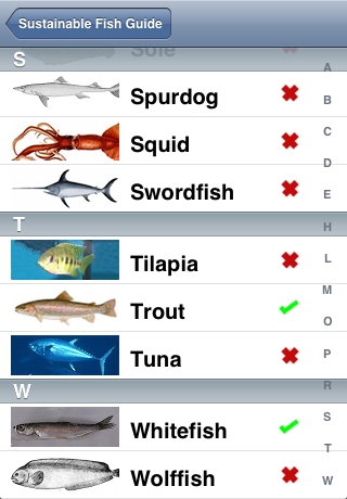 Sustainable Fish Guide free app screenshot 1