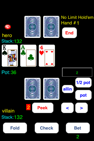 Headsup Poker 3G Free (Holdem Blackjack Omaha) free app screenshot 4