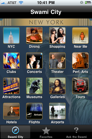 SwamiCity New York free app screenshot 2