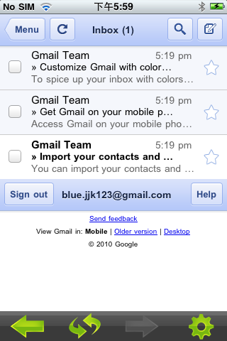 Free Push Gmail! free app screenshot 2