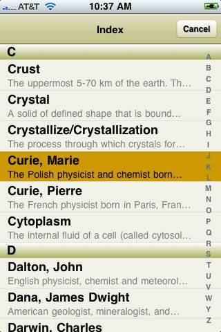 Science Glossary free app screenshot 2