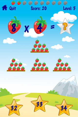 Kids Math Advanced Lite Free - Grade School Multiplication Division Skills Games free app screenshot 3