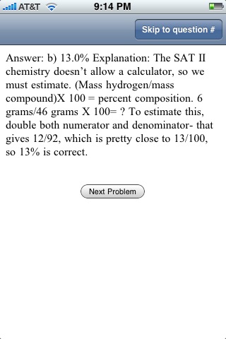 Chemistry SAT II Prep Lite free app screenshot 2