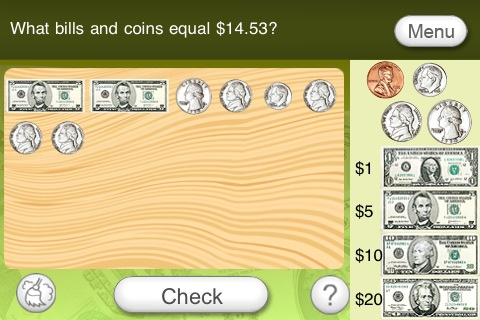 Counting Bills & Coins free app screenshot 3