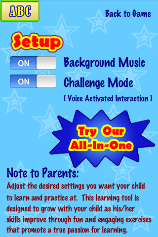 ABC Audio Talking Baby Learning Game Free Lite free app screenshot 3